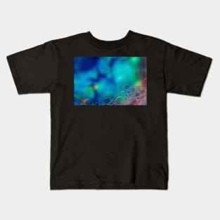 Colorful blurry background, ornament made of soft clear bubbles Kids T-Shirt